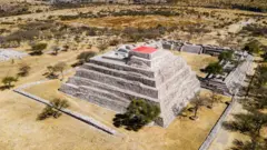 Vestiges de pyramides au Mexique.