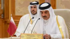 أمير قطر الشيخ تميم بن حمد آل ثاني يحضر القمة العربية الصينية في الرياض، المملكة العربية السعودية 9 ديسمبر 2022