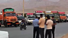 تصویری از اعتصاب رانندگان در فارس