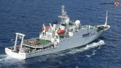 Tàu nghiên cứu của Trung Quốc di chuyển gần Đá Hoài Ân vào ngày 17/5/2026