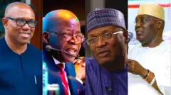 Peter Obi, Bola Tinubu, Mahmood Yakubu, Atiku Abubakar