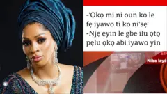 Sade Okoya aolowoiyebiye kan, o we gele pẹlu ẹgba ọrun.