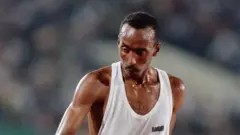 Majed Abu Maraheel llegando a la meta