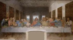La representación más famosa de los apóstoles: La Última Cena de Leonardo da Vinci.