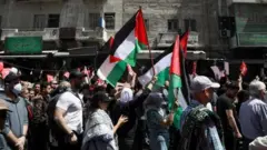 Maandamano ya kupinga mashambulizi ya Israel dhidi ya Gaza huko Amman (Aprili 5)