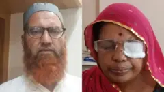 সাম্প্রদায়িক সহিংসতার ঘটনায় ক্ষতিগ্রস্ত মুহাম্মদ রইস ও লাজবন্তী গেহলোত। 