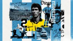 Montagem com Andrés Escobar em destaque