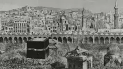 Kabe'nin 19. Yüzyılda yapılmış bir çizimi. 