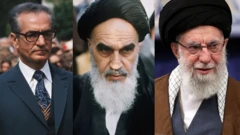 Bitaa irraa gara mirgaatti Reezaa Mohammad Pahlaavii, Ayaatollaah Ruhollah Komeeyinii, Ayaatollaah Alii Kameenii