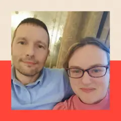 Melissa Green (à direita) com seu marido, Marcus (esquerda)