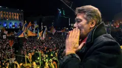 Віктор Ющенко під час Помаранчевої революції  