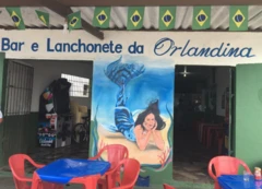 Uma sereia fotografada em bar em Cananeia, no litoral de São Paulo