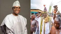 Àwòrán Ààrẹ Buhari àti Ọọni Ife 