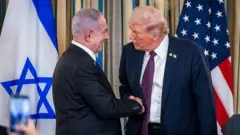 El presidente de EE.UU., Donald Trump, y el primer ministro de Israel, Benjamin Netanyahu.