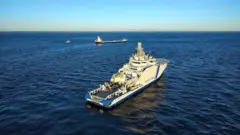 芬蘭當局控制涉嫌損壞 Elisa 所營運海底電信電纜的船隻後，事發海域的景象