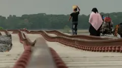 নির্মানাধীন দোহাজারী-কক্সবাজার রেল লাইনের ক্ষতিগ্রস্ত অংশ