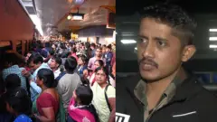 नवी दिल्ली रेल्वे स्टेशनवर झालेली प्रवाशांची गर्दी 