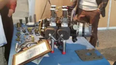 တီဟီရန် အေရိုစပေ့စ် ပြပွဲမှာ တွေ့ရတဲ့ MD550 အမျိုးအစား ဒရုန်းအင်ဂျင်