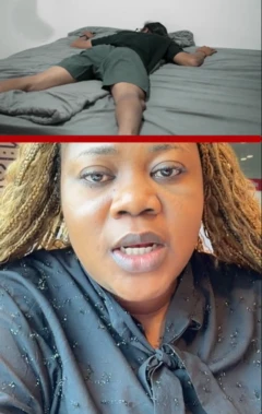 Aworan ọkunrin kan to n sun lori bẹẹdi lapa oke ati aworan atọkun eto to n sọrọ lapa isalẹ