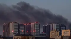 Київ під час атаки дронів в ніч на 7 листопада