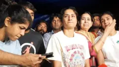 જંતર મંતર પર વિરોધ કરી રહેલા કુસ્તીબાજો