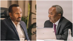ጠቅላይ ሚኒስትር ዐቢይ አህመድ እና የትግራይ ክልል ጊዜያዊ አስተዳደር ፕሬዝዳንት ታደሰ ወረደ 