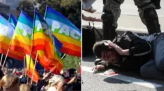 Scene nasilje na beogradskom Praju 2010. i LGBT zastave