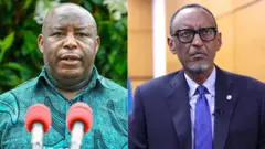 Perezida Evariste Ndayishimiye na Perezida Paul Kagame