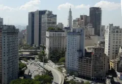 Vista aérea de edifícios no centro de São Paulo