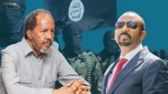 ፕረዚደንት ሓሰን ሸኽ መሓመድን ቀዳማይ ሚኒሰተር ኣብዪ ኣሕመድን