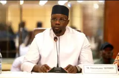 Ousmane Sonko s'exprime lors de l’installation du conseil national de sa formation politique, PASTEF