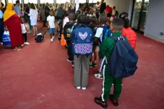 Menores en una escuela de Marsella