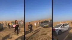 إسرائيليون يفرون من مسلحي حماس