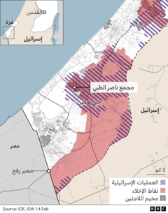 خريطة توضيحية لموقع مجمع ناصر الطبي