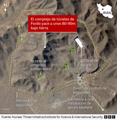 Mapa muestra la locación del complejo de Fordo