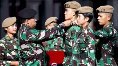 Upacara Kenaikan Pangkat Prajurit Kadet Unhan RI di Lapangan Upacara Kampus Unhan RI, Kawasan IPSC, Sentul. Rabu (06/03/25).