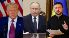 Коллаж: Дональд Трамп, Владимир Путин, Владимир Зеленский
