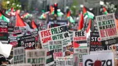 مظاهرات مؤيدة للفلسطينيين في لندن