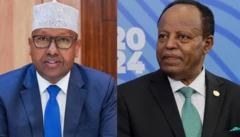 ሚኒስትር ጉዳያት ወፃኢ ሶማልያ ኣሕመድ ፊቅን ሚኒስትር ጉዳያት ወፃኢ ኢትዮጵያ ኣምባሳደር ታየ ኣፅቀስላሰን