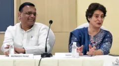 प्रियंका गांधी और अविनाश पांडे