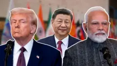 ट्रंप, जिनपिंग और पीएम मोदी की तस्वीर