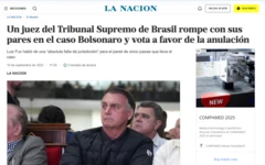 Reprodução de reportagem do jornal La Nación