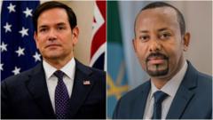 የአሜሪካው የውጭ ጉዳይ ሚኒስትር ማርኮ ሩቢዮ ከጠቅላይ ሚኒስትር ዐቢይ አሕመድ ጋር ተወያዩ