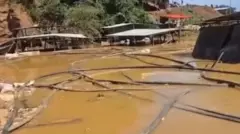 Mina inundada en el Callao. 