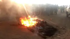 Aworan bi wọn ṣe dana sun awọn afurasi naa