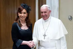 Papa Francisco com Cristina Kirchner no Vaticano em 2015