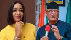 Aworan Gomina Umo Eno ati Ọmọ rẹ obinrin, arabinrin Helen Eno Obereki