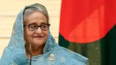 বাংলাদেশের প্রধানমন্ত্রী শেখ হাসিনা। 