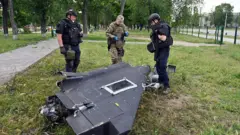 Уламок Shahed 136, знайдений у Харкові 4 червня, 2025