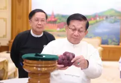 ပတ္တမြားပွင့်ကြီးရှာတွေ့တယ်ဆိုပြီး နေပြည်တော်ထုတ်ပြ